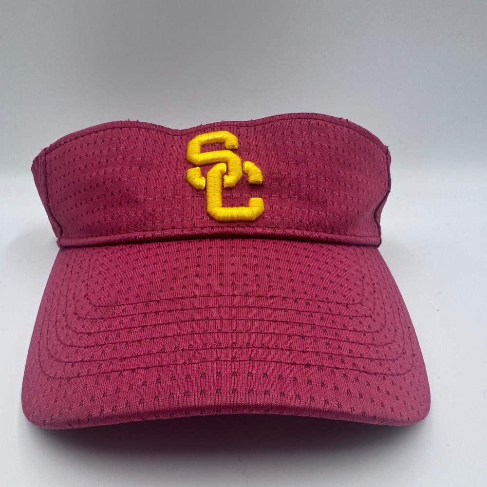 USC Trojans Visor Trojan Headwear Cardinal Red Mesh Adjustable Hat V094M OSFA
